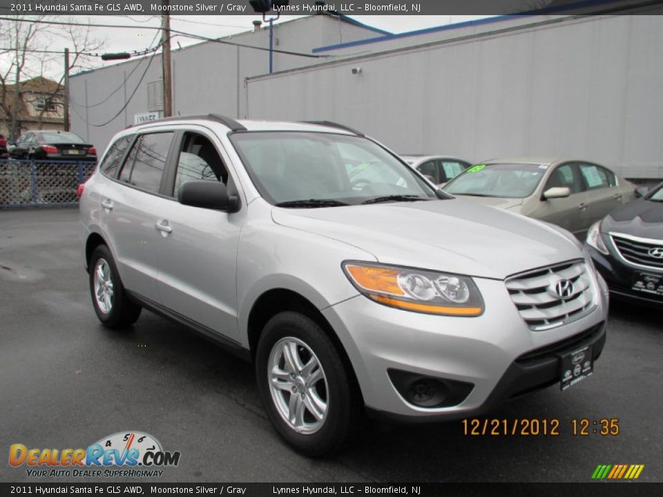 2011 Hyundai Santa Fe GLS AWD Moonstone Silver / Gray Photo #2