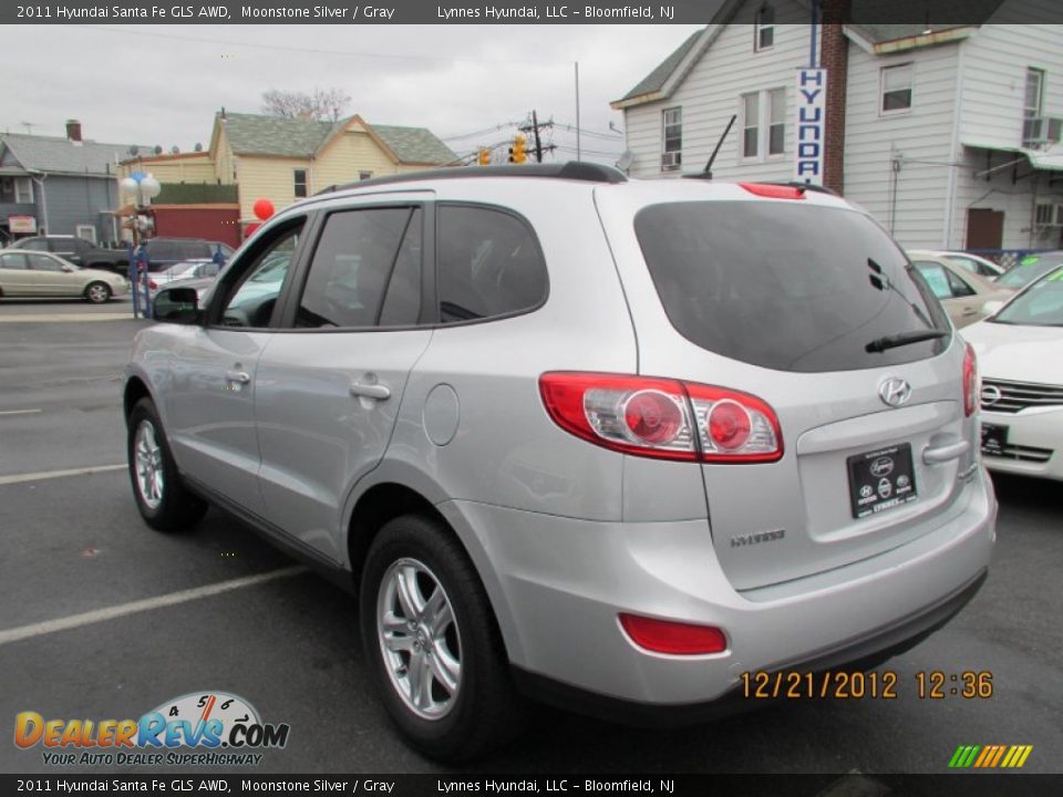 2011 Hyundai Santa Fe GLS AWD Moonstone Silver / Gray Photo #5