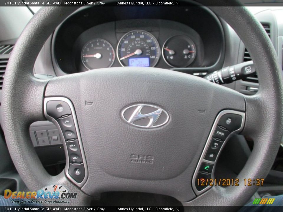 2011 Hyundai Santa Fe GLS AWD Moonstone Silver / Gray Photo #16
