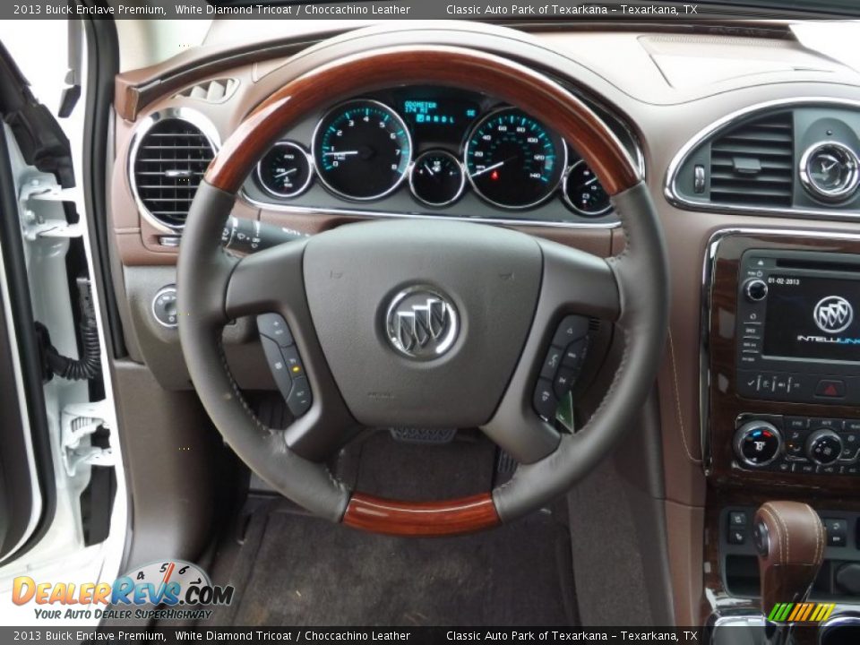 2013 Buick Enclave Premium Steering Wheel Photo #10