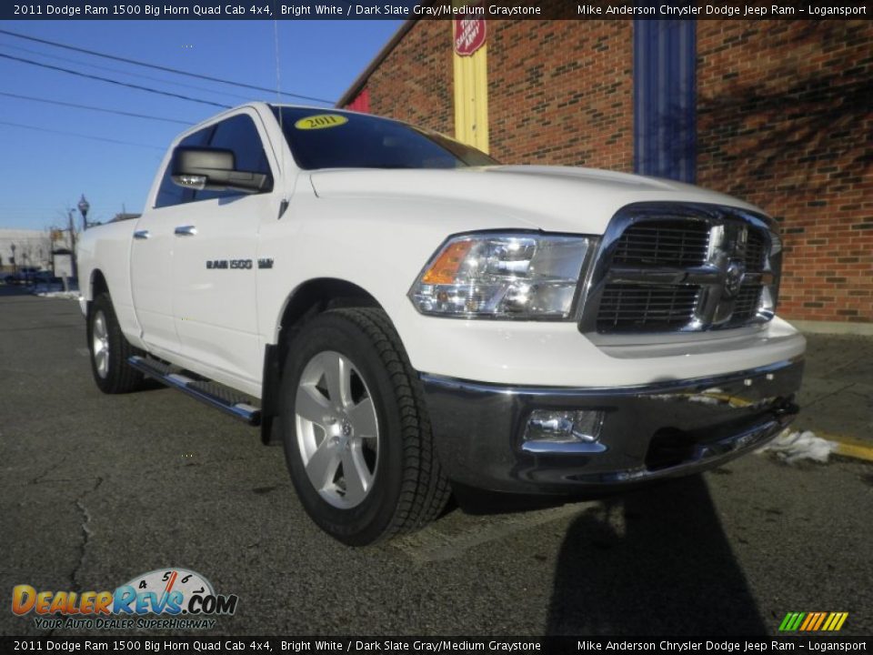 2011 Dodge Ram 1500 Big Horn Quad Cab 4x4 Bright White / Dark Slate Gray/Medium Graystone Photo #1