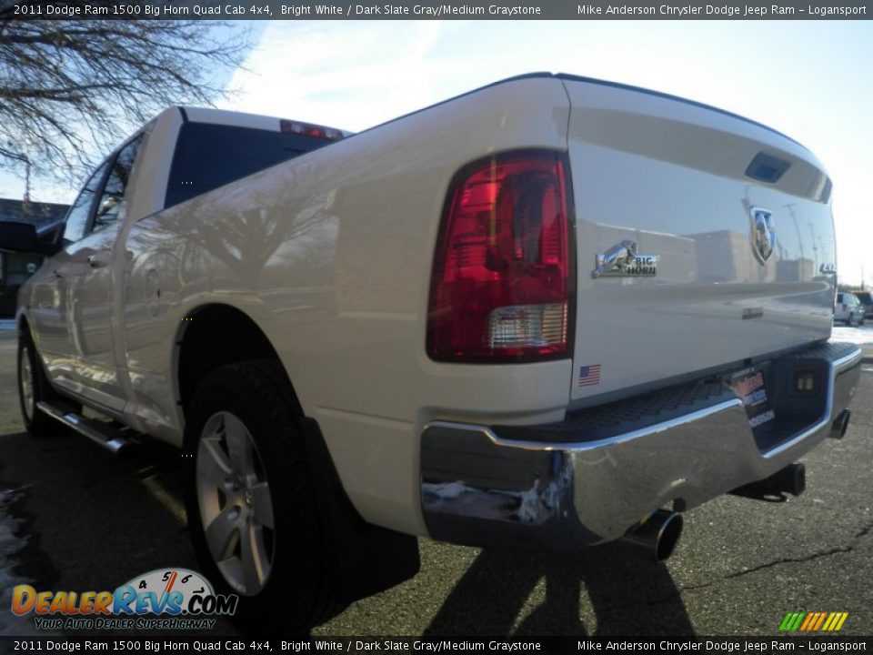 2011 Dodge Ram 1500 Big Horn Quad Cab 4x4 Bright White / Dark Slate Gray/Medium Graystone Photo #3