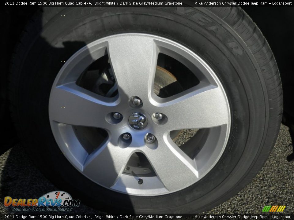 2011 Dodge Ram 1500 Big Horn Quad Cab 4x4 Bright White / Dark Slate Gray/Medium Graystone Photo #13