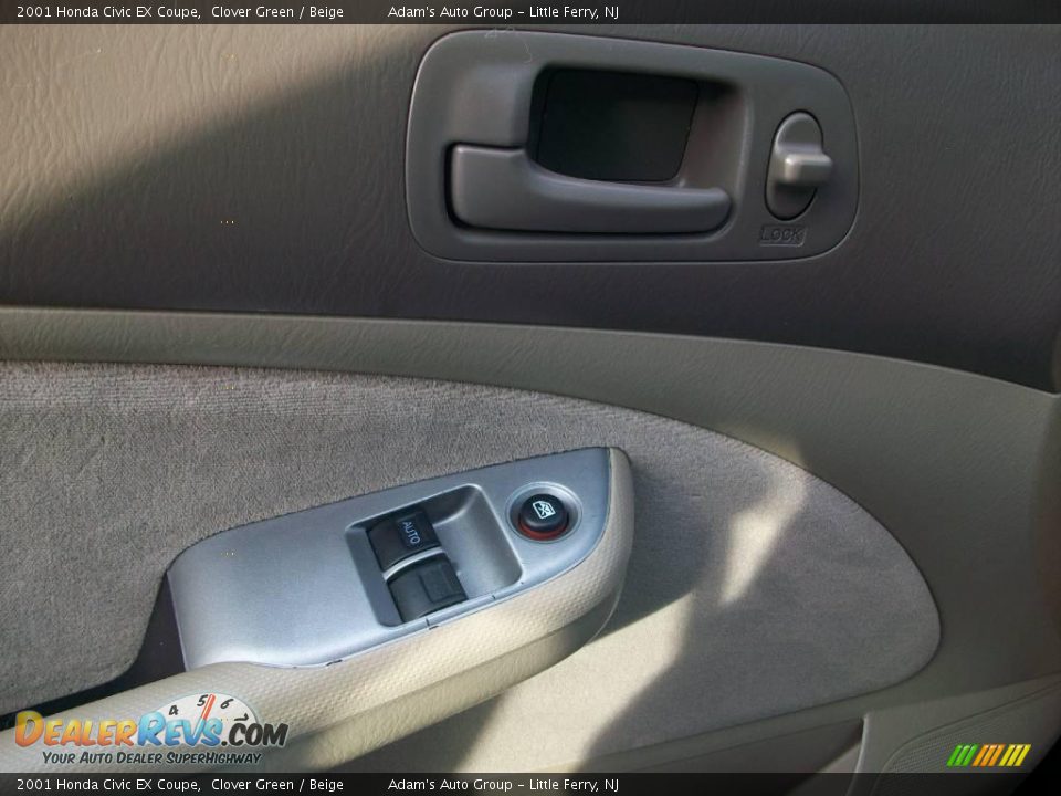 2001 Honda Civic EX Coupe Clover Green / Beige Photo #6