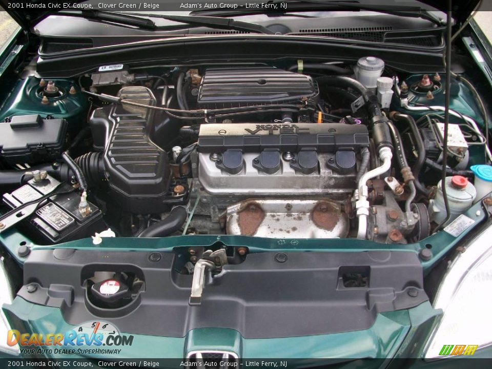 2001 Honda Civic EX Coupe Clover Green / Beige Photo #8