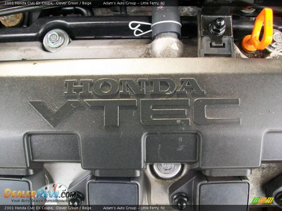 2001 Honda Civic EX Coupe Clover Green / Beige Photo #9