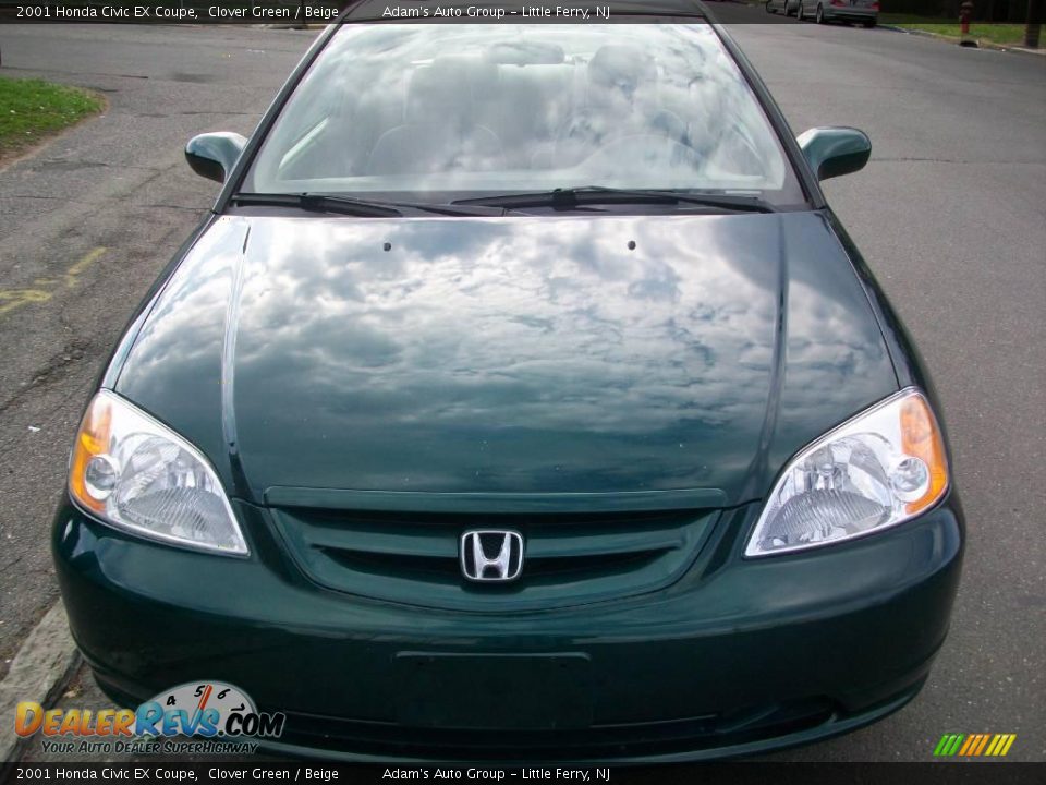 2001 Honda Civic EX Coupe Clover Green / Beige Photo #10