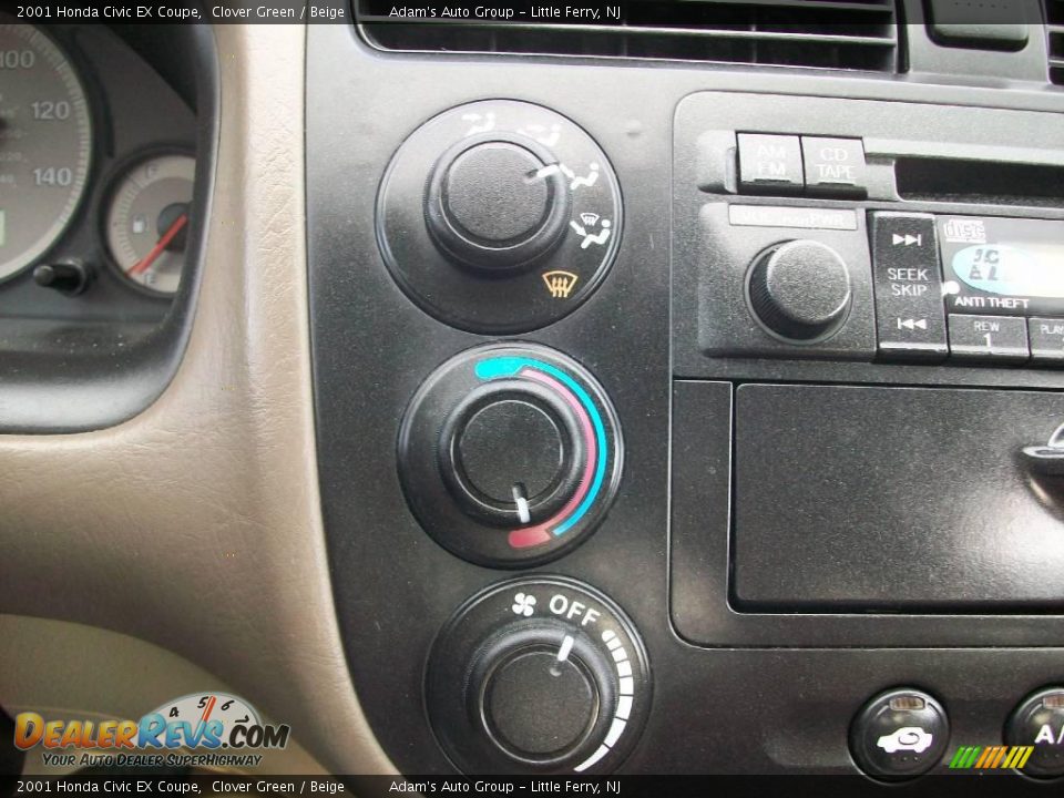 2001 Honda Civic EX Coupe Clover Green / Beige Photo #11