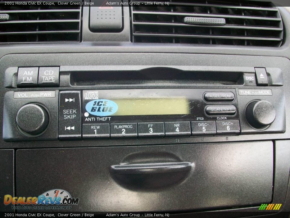 2001 Honda Civic EX Coupe Clover Green / Beige Photo #13