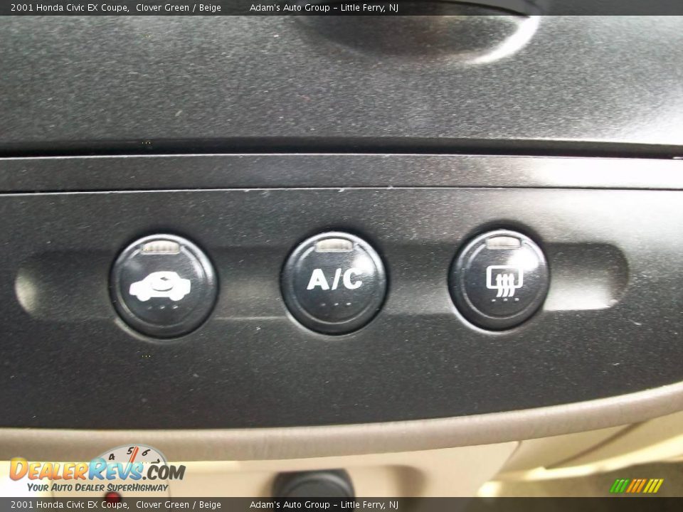 2001 Honda Civic EX Coupe Clover Green / Beige Photo #14