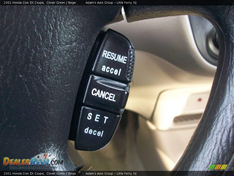 2001 Honda Civic EX Coupe Clover Green / Beige Photo #16