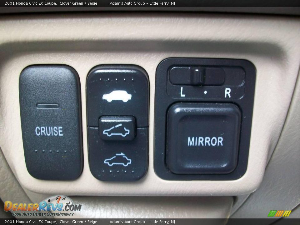 2001 Honda Civic EX Coupe Clover Green / Beige Photo #17