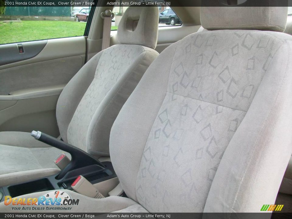 2001 Honda Civic EX Coupe Clover Green / Beige Photo #21