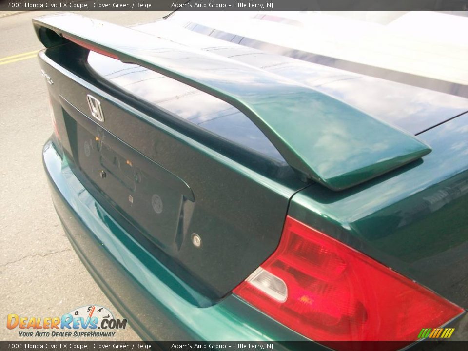 2001 Honda Civic EX Coupe Clover Green / Beige Photo #23