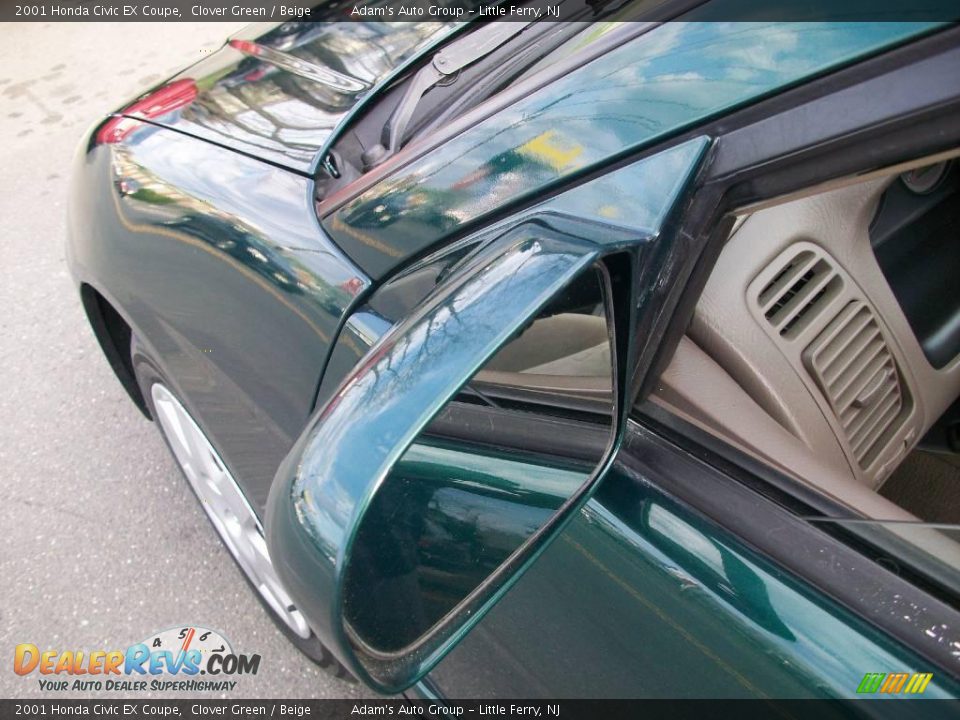 2001 Honda Civic EX Coupe Clover Green / Beige Photo #27
