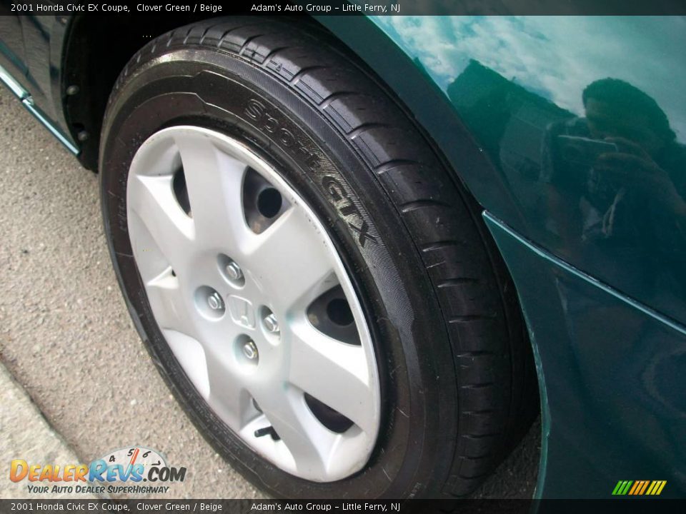 2001 Honda Civic EX Coupe Clover Green / Beige Photo #29
