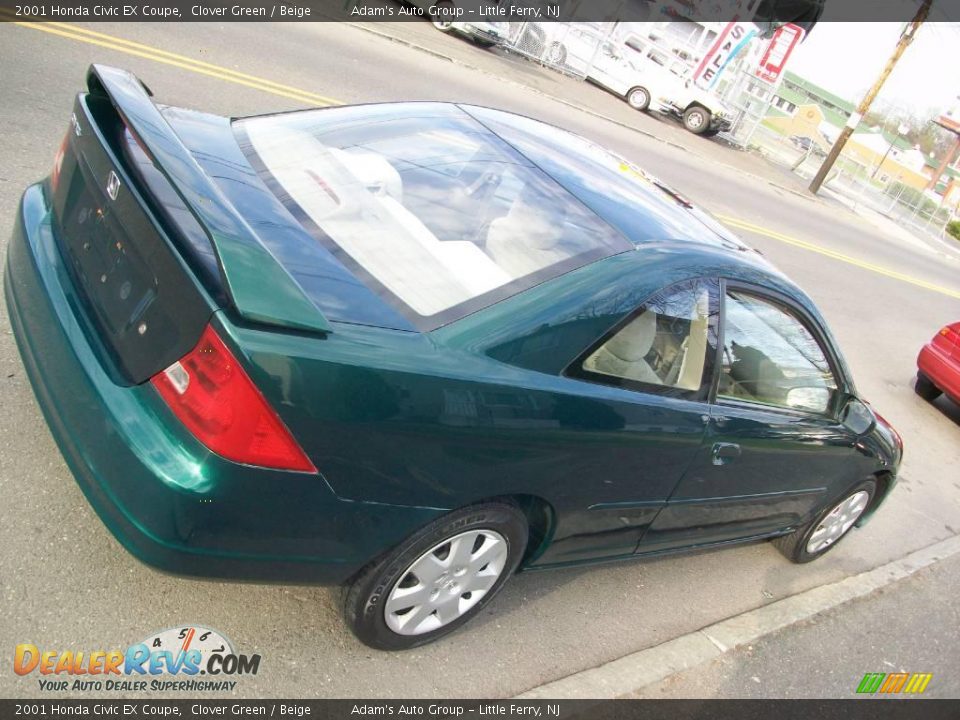 2001 Honda Civic EX Coupe Clover Green / Beige Photo #30