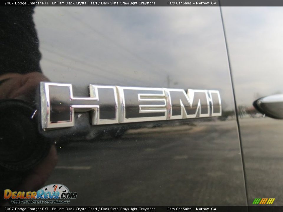 2007 Dodge Charger R/T Brilliant Black Crystal Pearl / Dark Slate Gray/Light Graystone Photo #5