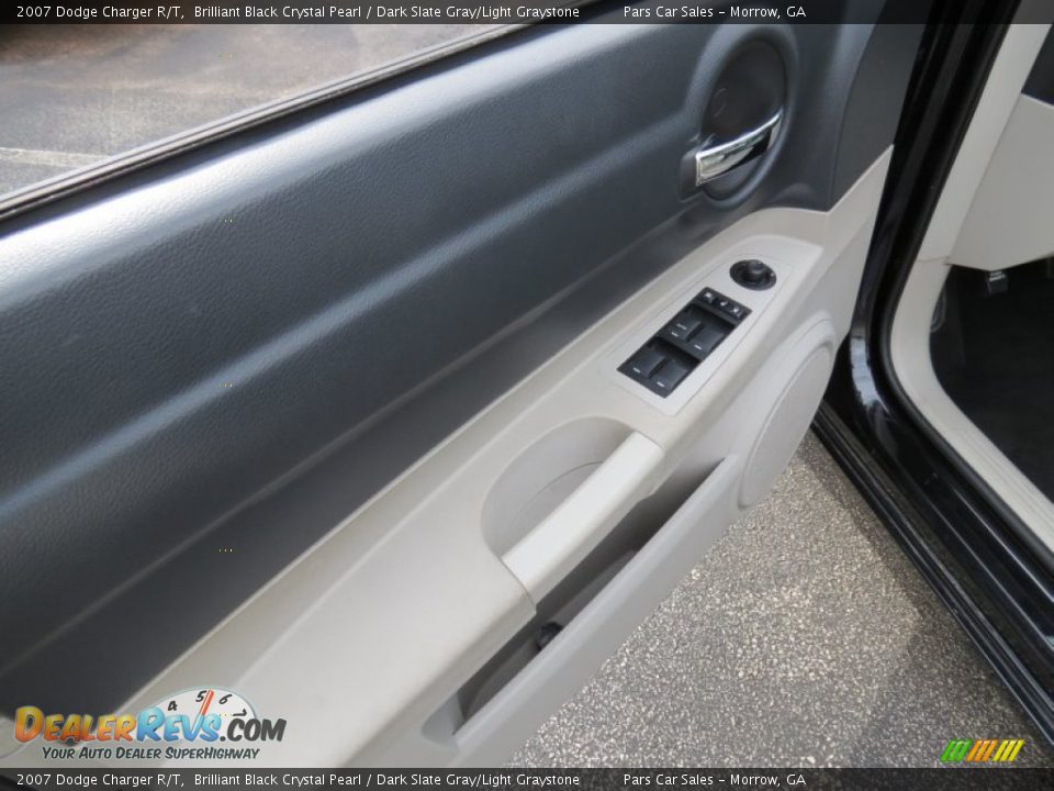 2007 Dodge Charger R/T Brilliant Black Crystal Pearl / Dark Slate Gray/Light Graystone Photo #8