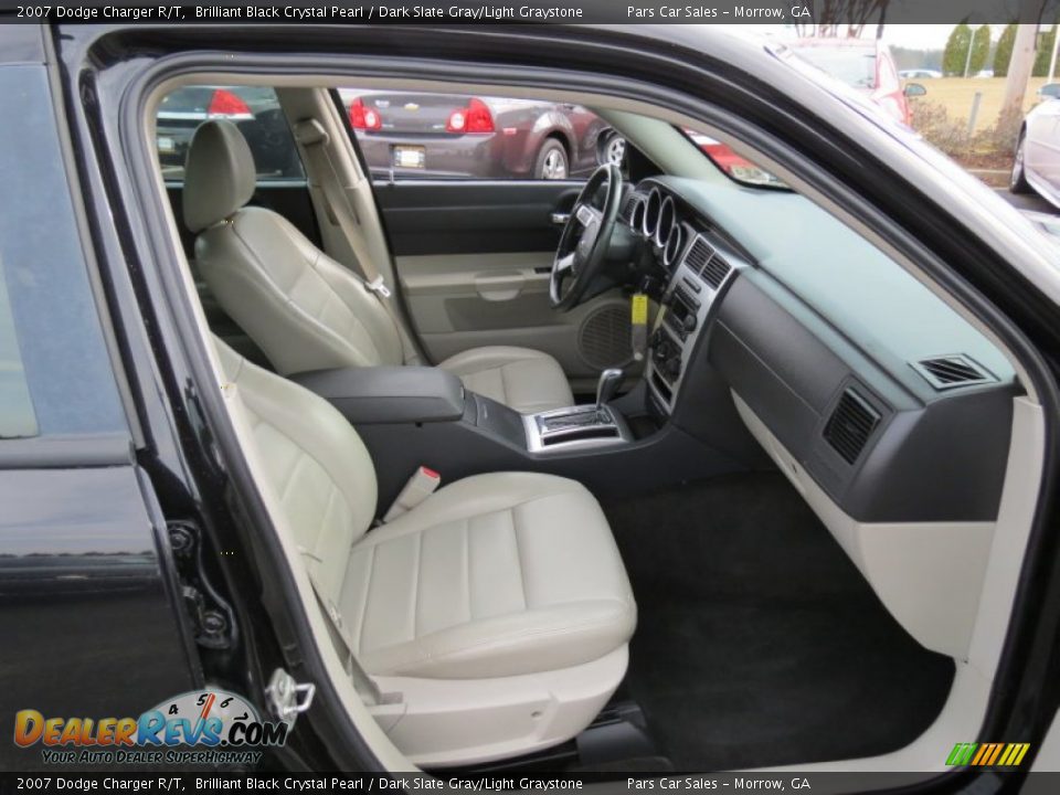 2007 Dodge Charger R/T Brilliant Black Crystal Pearl / Dark Slate Gray/Light Graystone Photo #12
