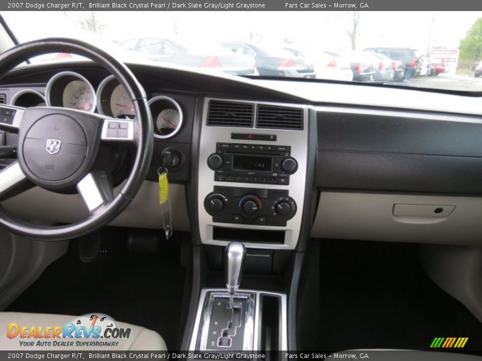 2007 Dodge Charger R/T Brilliant Black Crystal Pearl / Dark Slate Gray/Light Graystone Photo #13