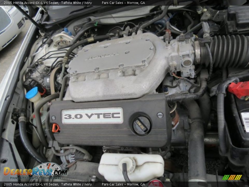 2005 Honda Accord EX-L V6 Sedan Taffeta White / Ivory Photo #16