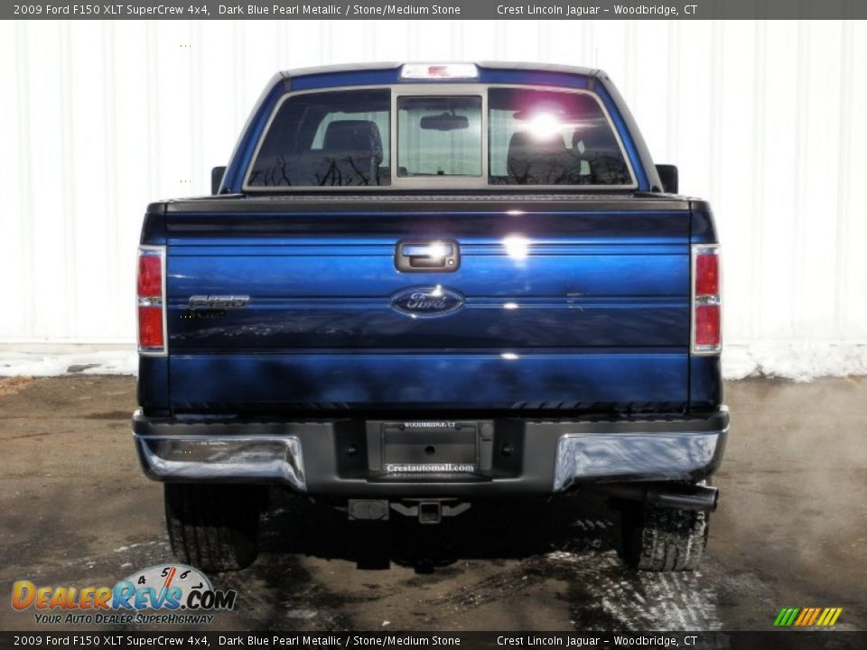 2009 Ford F150 XLT SuperCrew 4x4 Dark Blue Pearl Metallic / Stone/Medium Stone Photo #5