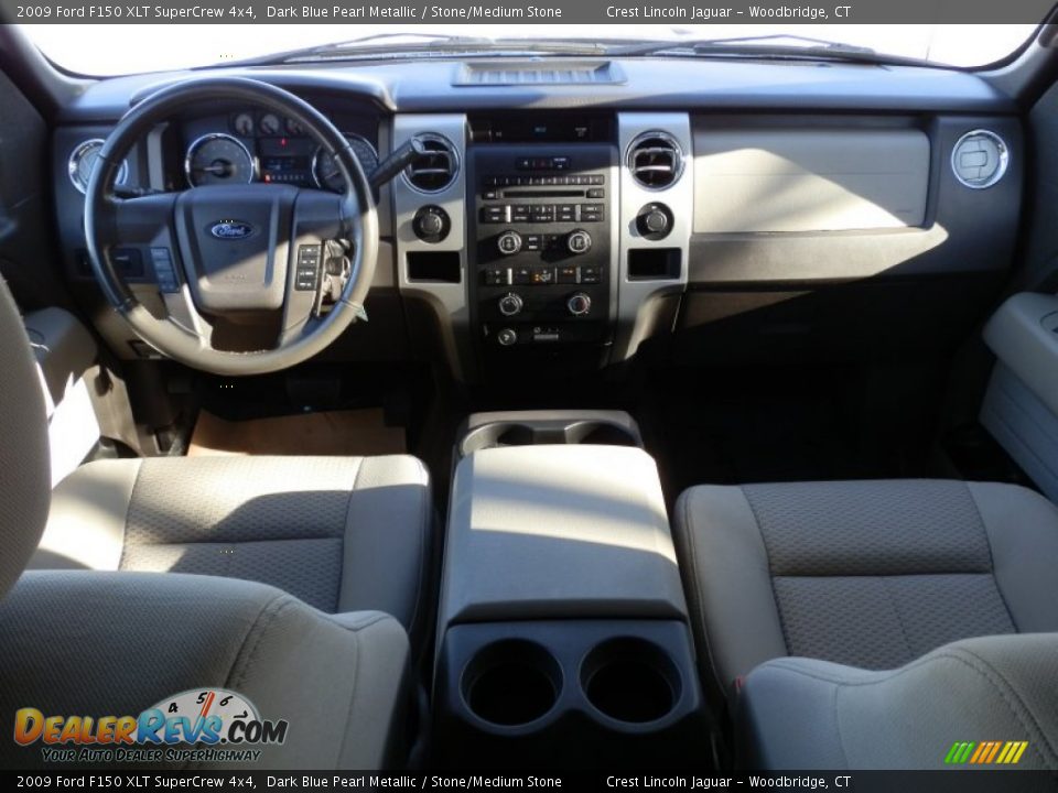 2009 Ford F150 XLT SuperCrew 4x4 Dark Blue Pearl Metallic / Stone/Medium Stone Photo #11