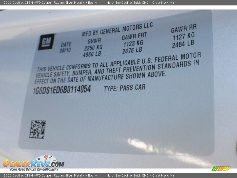 2011 Cadillac CTS 4 AWD Coupe Radiant Silver Metallic / Ebony Photo #25