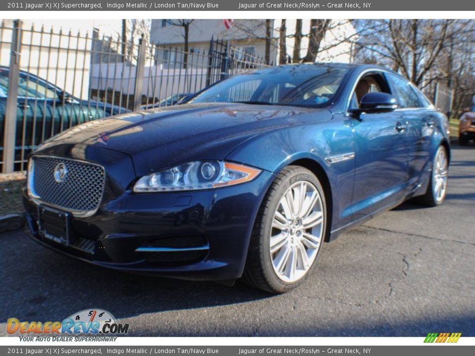 2011 Jaguar XJ XJ Supercharged Indigo Metallic / London Tan/Navy Blue Photo #1