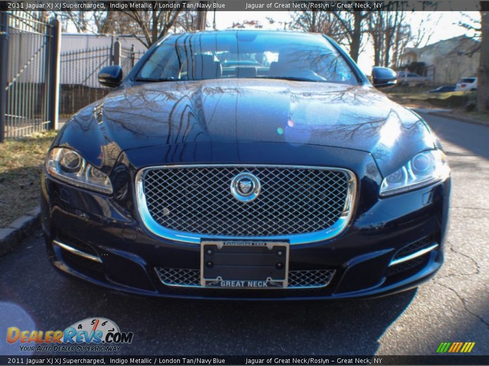2011 Jaguar XJ XJ Supercharged Indigo Metallic / London Tan/Navy Blue Photo #2