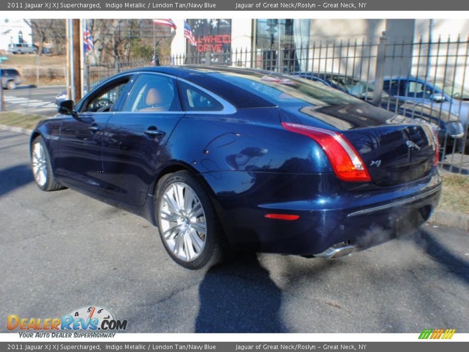 2011 Jaguar XJ XJ Supercharged Indigo Metallic / London Tan/Navy Blue Photo #4