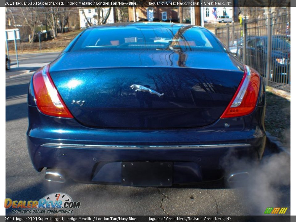 2011 Jaguar XJ XJ Supercharged Indigo Metallic / London Tan/Navy Blue Photo #5