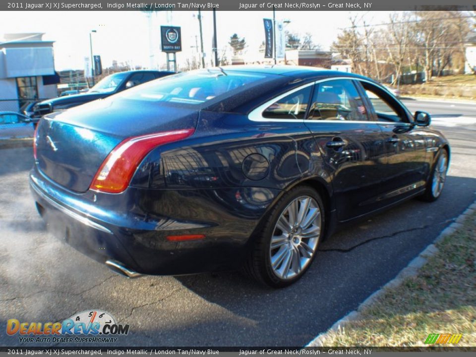 2011 Jaguar XJ XJ Supercharged Indigo Metallic / London Tan/Navy Blue Photo #6