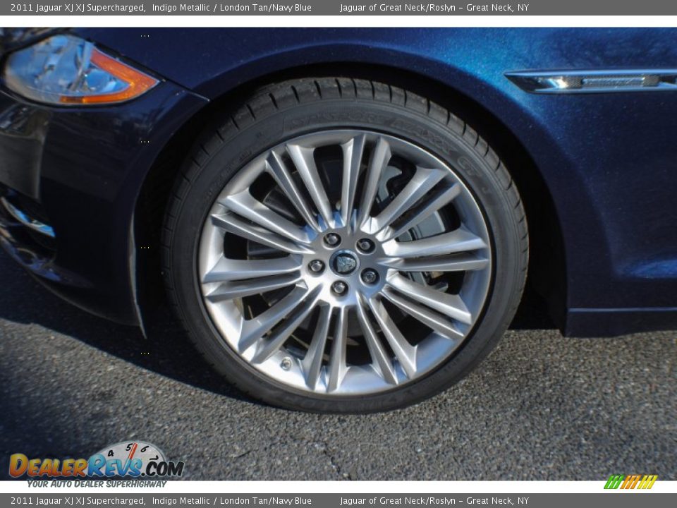 2011 Jaguar XJ XJ Supercharged Indigo Metallic / London Tan/Navy Blue Photo #8
