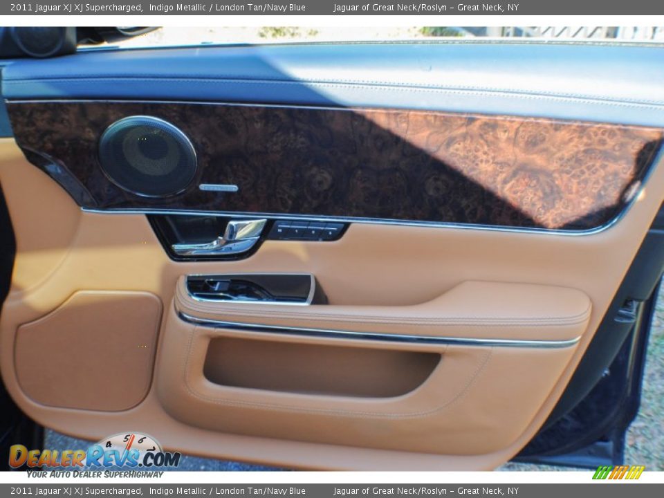 2011 Jaguar XJ XJ Supercharged Indigo Metallic / London Tan/Navy Blue Photo #9