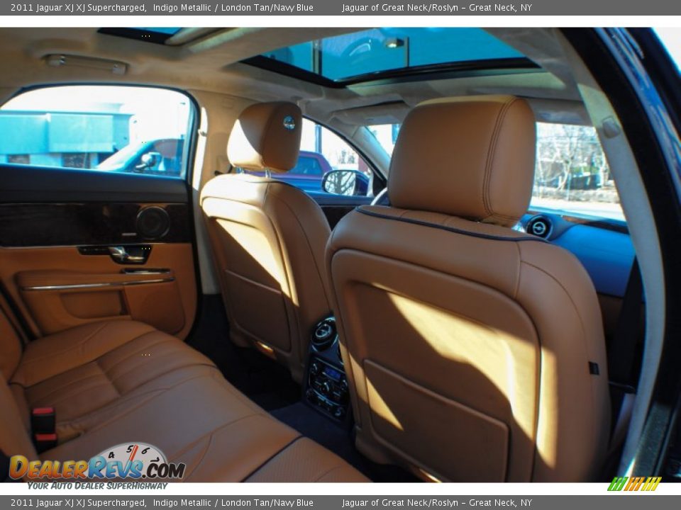 2011 Jaguar XJ XJ Supercharged Indigo Metallic / London Tan/Navy Blue Photo #14