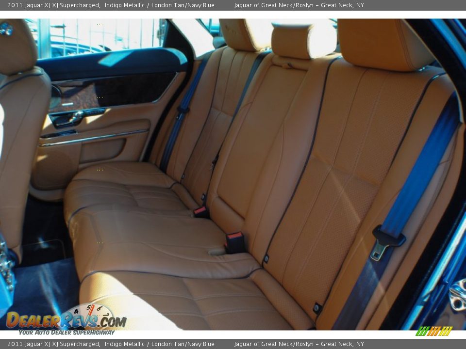 2011 Jaguar XJ XJ Supercharged Indigo Metallic / London Tan/Navy Blue Photo #16