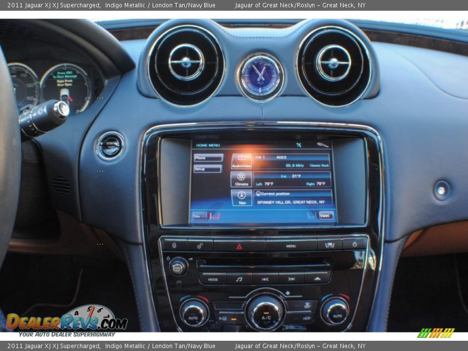 2011 Jaguar XJ XJ Supercharged Indigo Metallic / London Tan/Navy Blue Photo #21