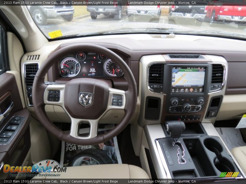 Dashboard of 2013 Ram 1500 Laramie Crew Cab Photo #9