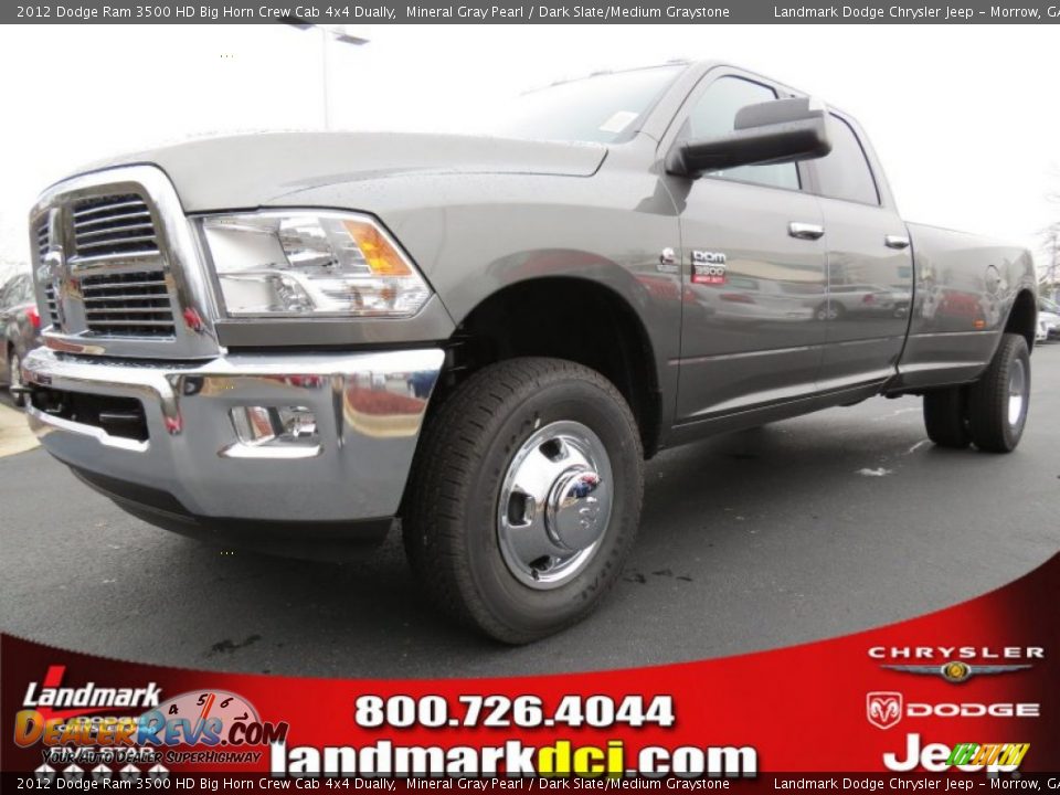 2012 Dodge Ram 3500 HD Big Horn Crew Cab 4x4 Dually Mineral Gray Pearl / Dark Slate/Medium Graystone Photo #1
