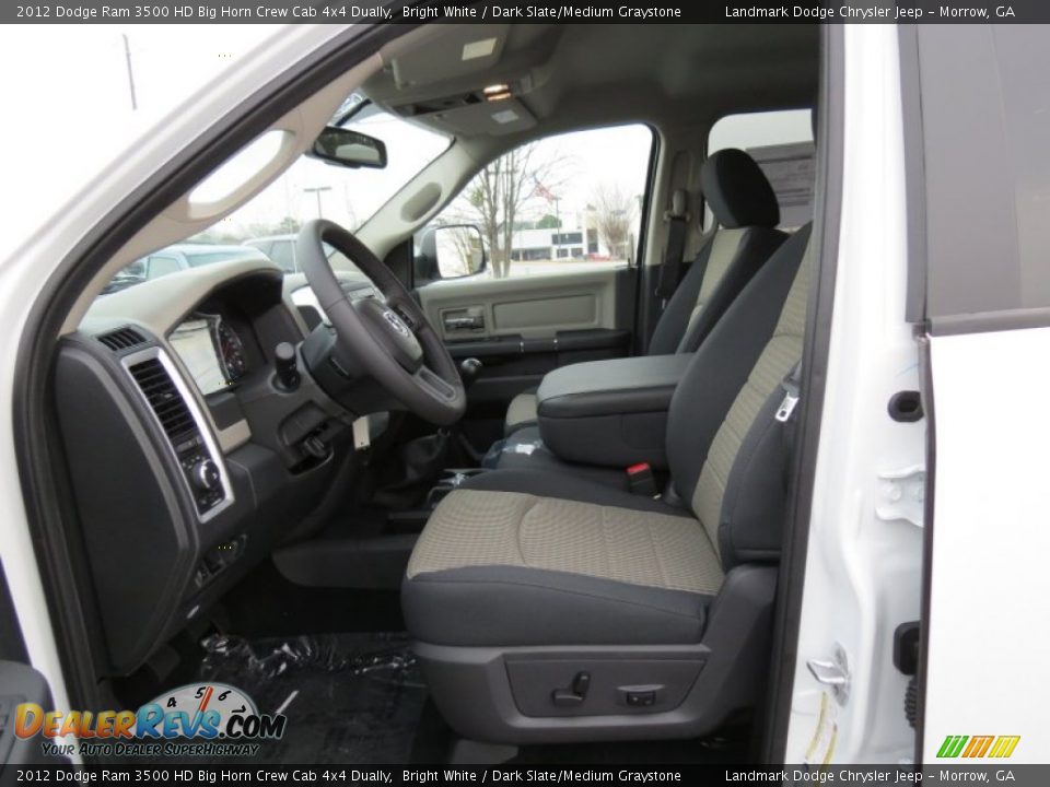 2012 Dodge Ram 3500 HD Big Horn Crew Cab 4x4 Dually Bright White / Dark Slate/Medium Graystone Photo #7