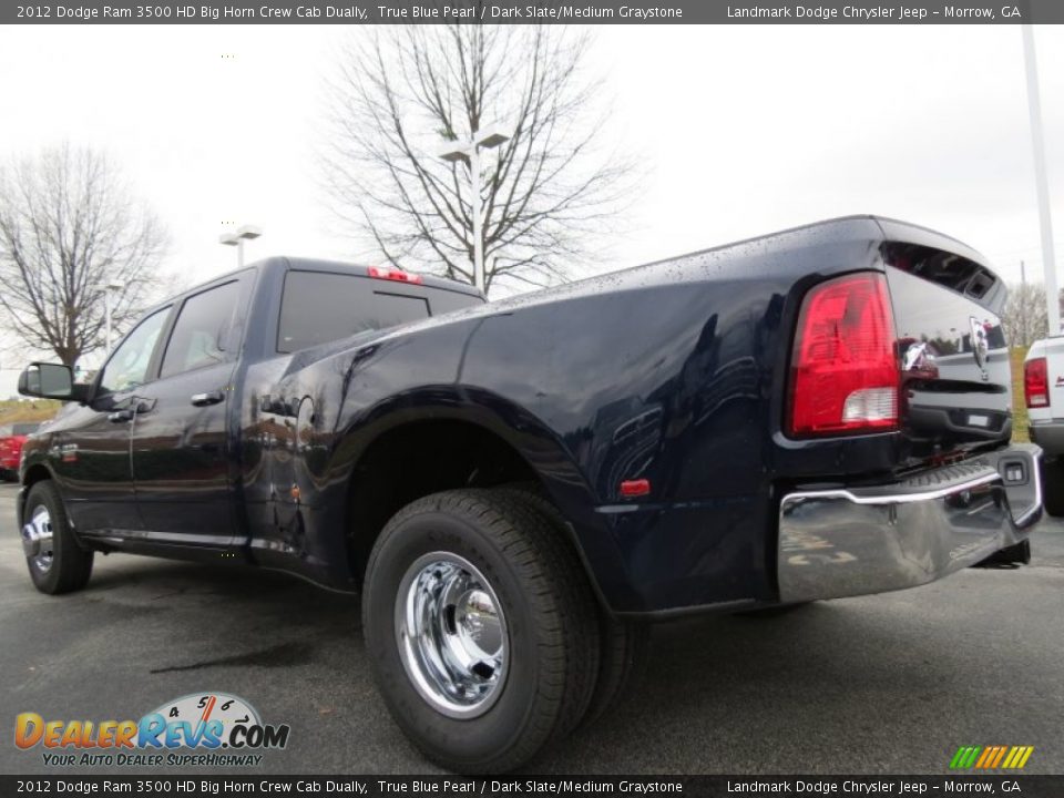 2012 Dodge Ram 3500 HD Big Horn Crew Cab Dually True Blue Pearl / Dark Slate/Medium Graystone Photo #2