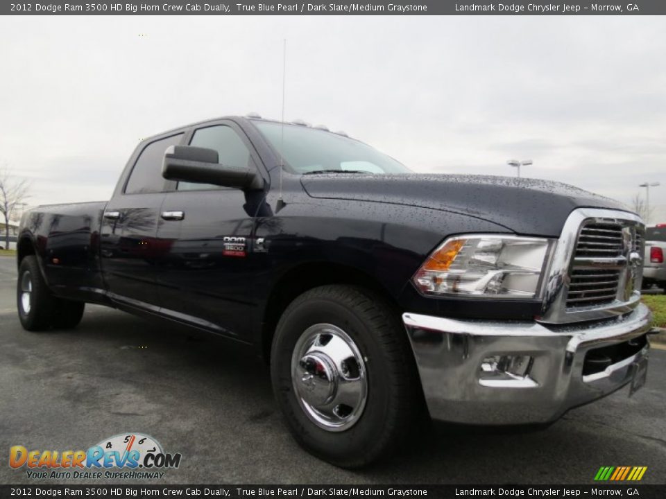 2012 Dodge Ram 3500 HD Big Horn Crew Cab Dually True Blue Pearl / Dark Slate/Medium Graystone Photo #4