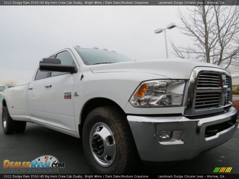 2012 Dodge Ram 3500 HD Big Horn Crew Cab Dually Bright White / Dark Slate/Medium Graystone Photo #4
