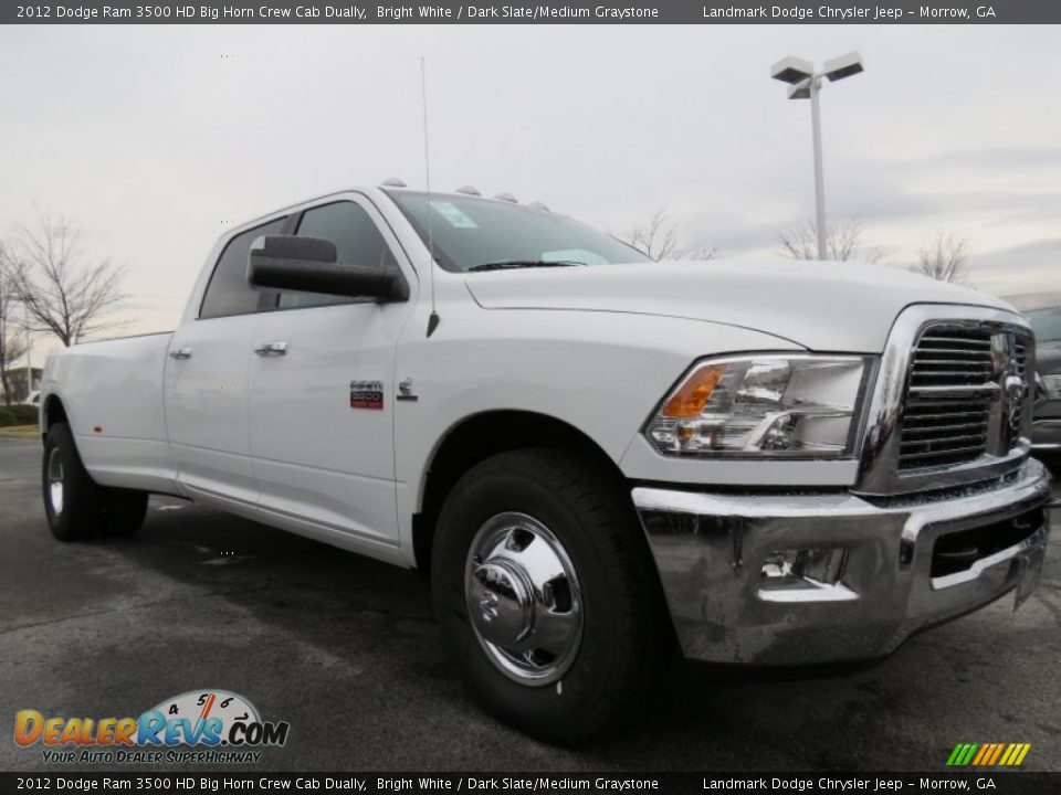 2012 Dodge Ram 3500 HD Big Horn Crew Cab Dually Bright White / Dark Slate/Medium Graystone Photo #4