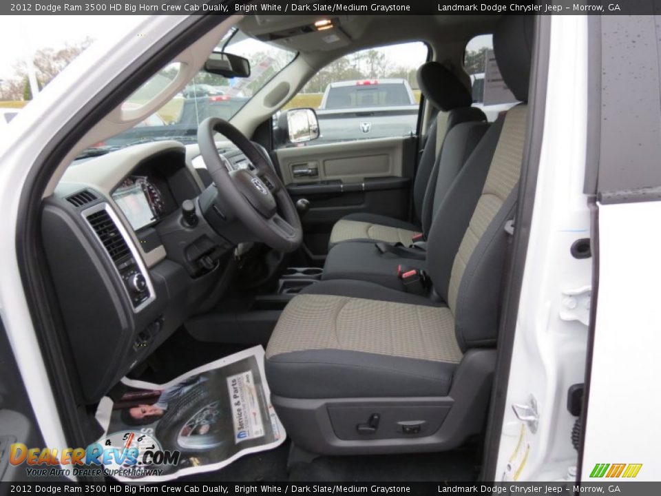 2012 Dodge Ram 3500 HD Big Horn Crew Cab Dually Bright White / Dark Slate/Medium Graystone Photo #7