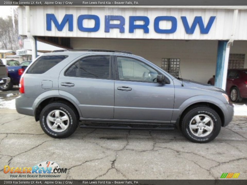 2009 Kia Sorento LX 4x4 Alpine Gray / Gray Photo #1