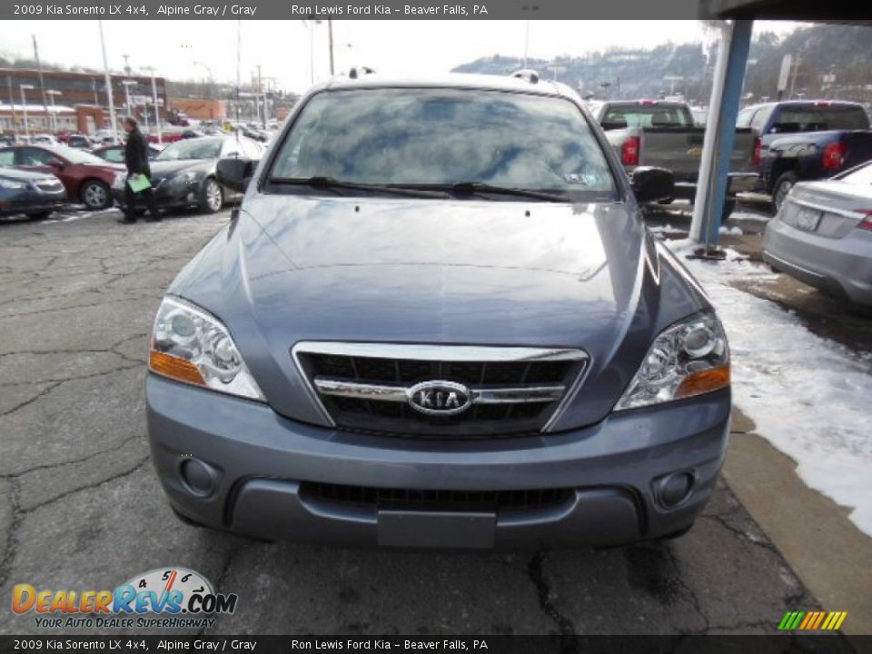 2009 Kia Sorento LX 4x4 Alpine Gray / Gray Photo #3