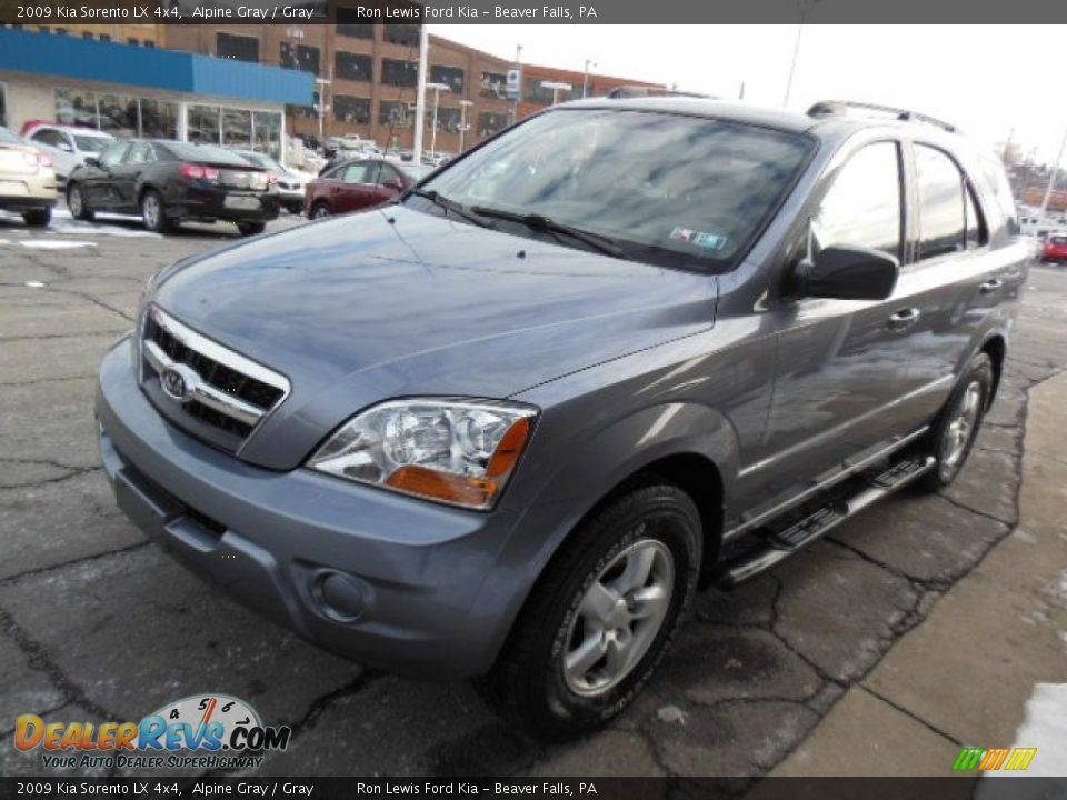 2009 Kia Sorento LX 4x4 Alpine Gray / Gray Photo #4